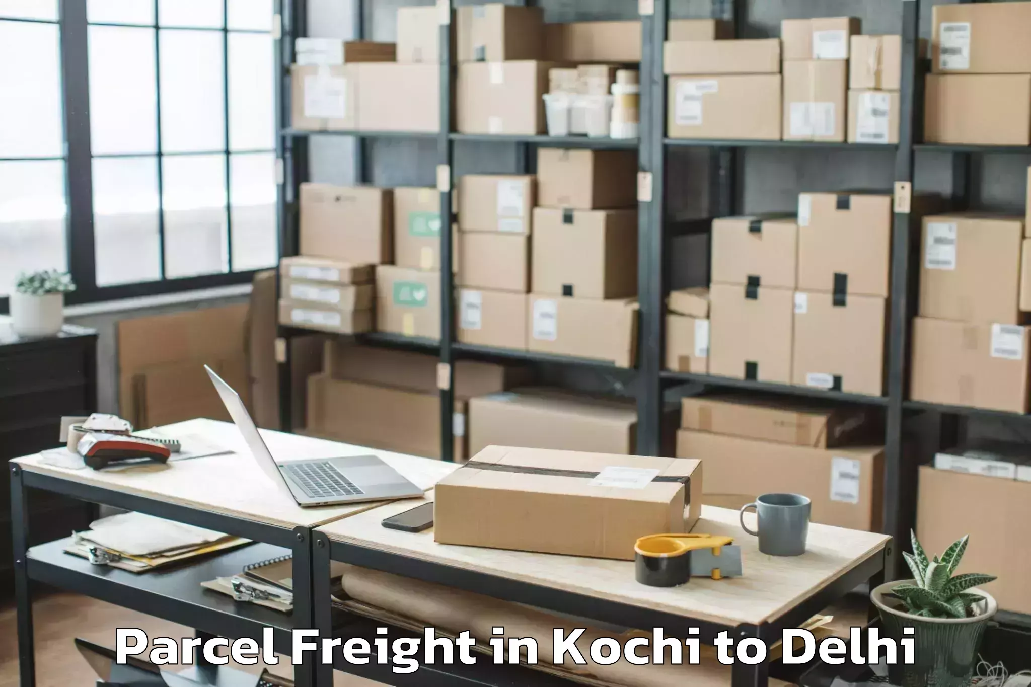 Trusted Kochi to Unity One Mall Cbd Shahdara Parcel Freight